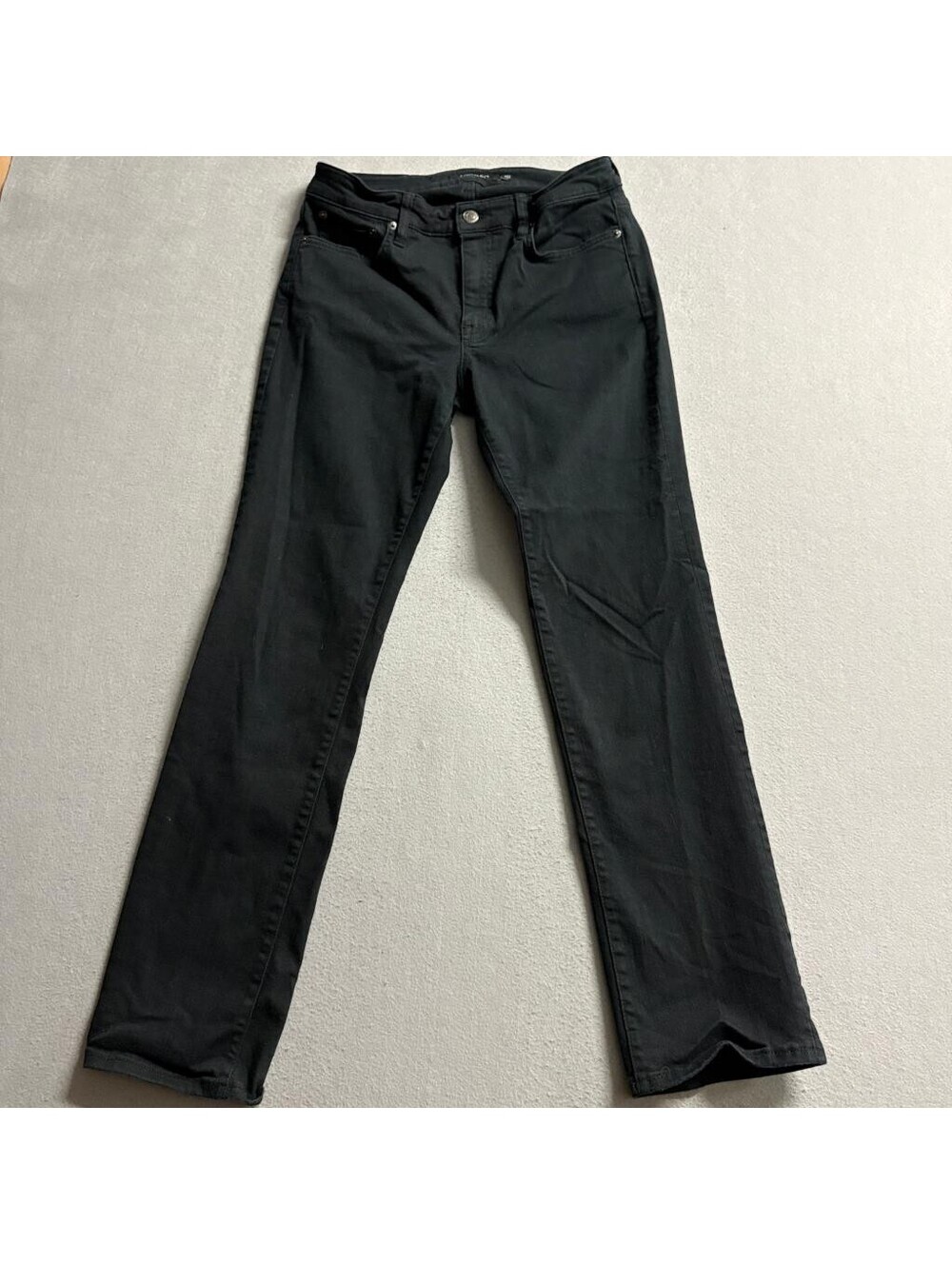 Lauren Ralph Lauren Womens Jeans Size 6 Black Denim Straight Leg Stretch
